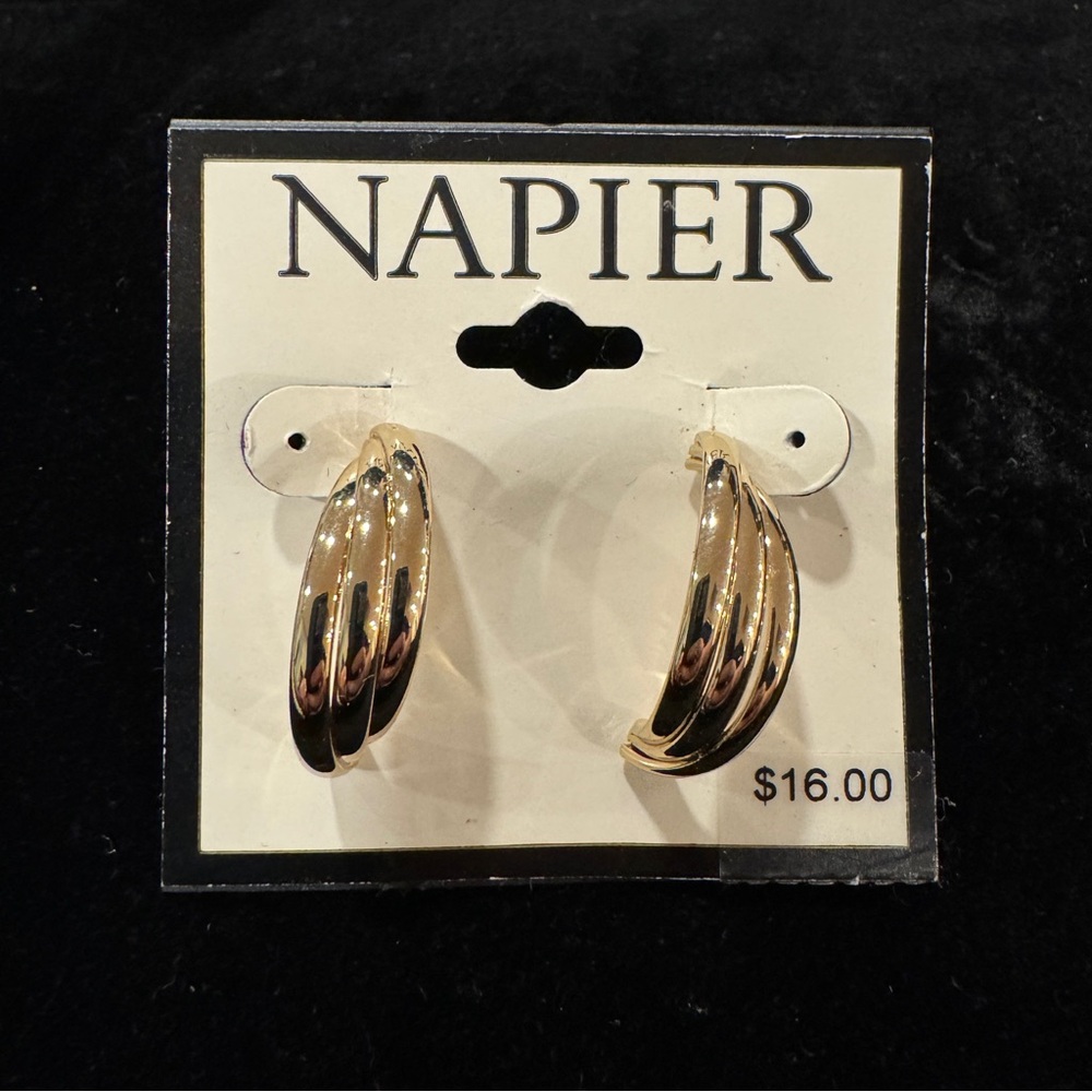 Napier Stud Gold Tone Earrings